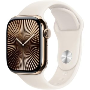 Apple Watch Series 10 42 mm LTE Titanium Rosegold Sport Weiss S/M