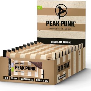 PEAK PUNK Bio High-Protein Bar Chocolate Almond, 12 x 55 g