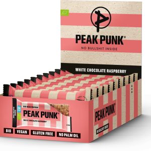 PEAK PUNK Bio Oat Protein – White Chocolate Raspberry 12 x 55 g