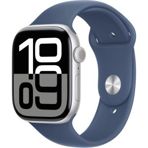 Apple Watch Series 10 46 mm Alu Silber Sport Denim S/M
