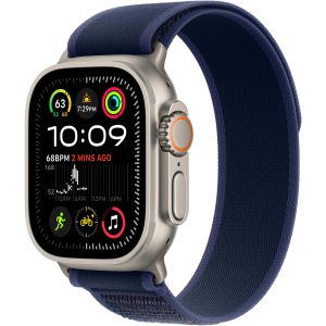 Apple Watch Ultra 2 Natural Titanium Trail Loop Blau M/L