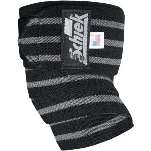 Schiek Sports Kniebandagen mit Klettverschluss Schwarz-Silber