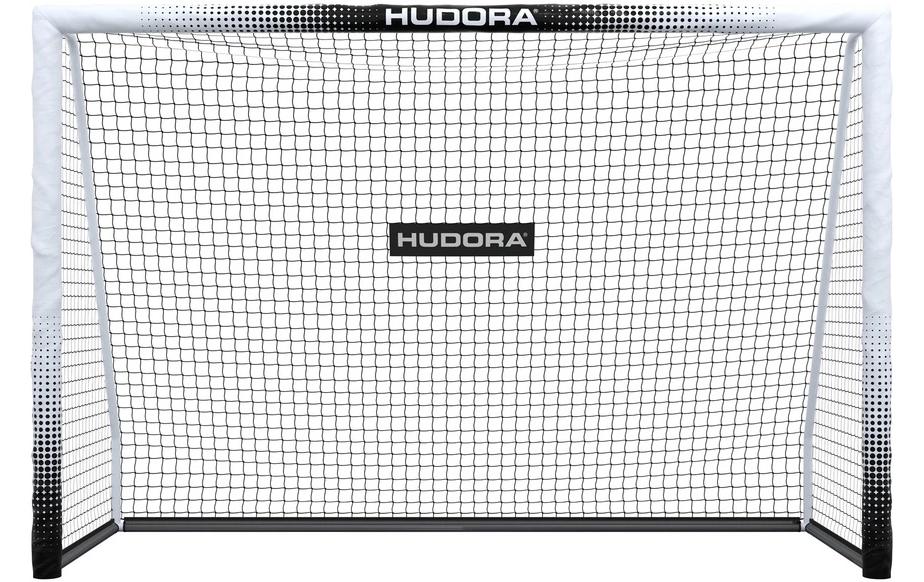 Hudora Fussballtor Pro Tect 240 Advanced Weiss/Schwarz