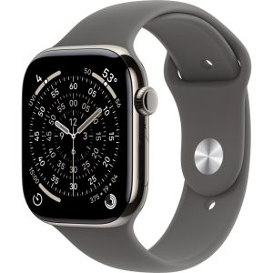 Apple Watch Series 11 46 mm LTE Nat Titanium Stone Grey Sport S/M
