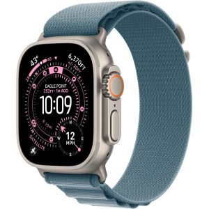 Apple Watch Ultra 3 Natural Titanium Light Blue Alpine Loop S