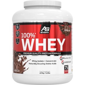 All Stars Pulver Whey Protein 100% Chocolate 2270 g