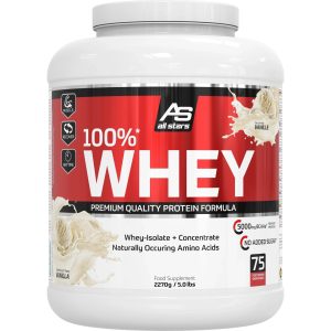 All Stars Pulver Whey Protein 100% Vanilla 2270 g